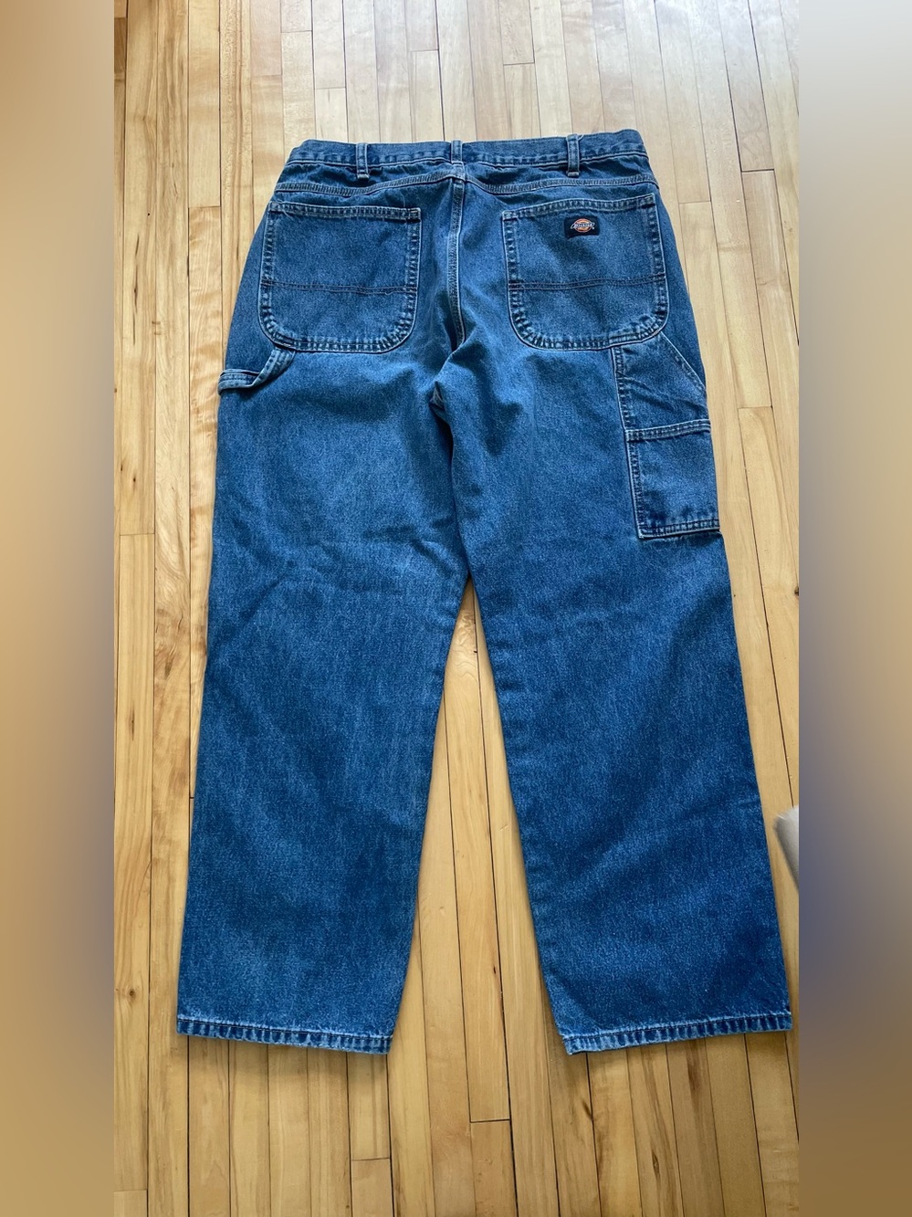 Dickies carpenter jeans in blue, size 36x30. Cotton denim with relaxed fit